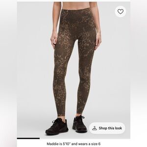 Lululemon true leopard aligns